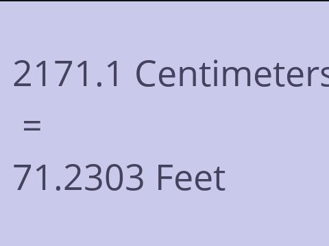 2171.1 CM TO FEET