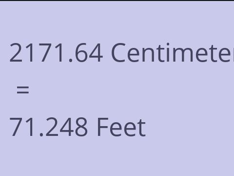 2171.64 CM TO FEET