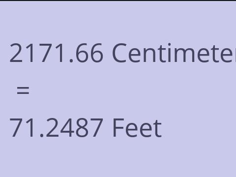 2171.66 CM TO FEET