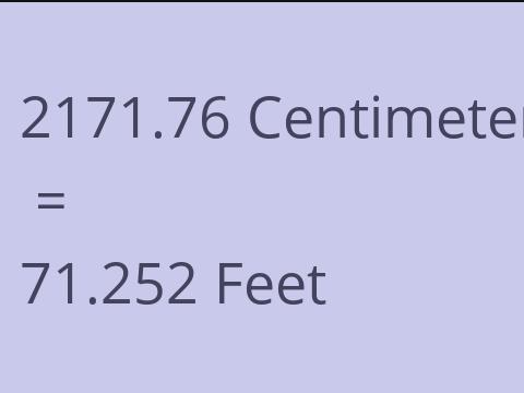 2171.76 CM TO FEET