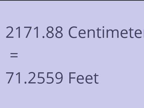 2171.88 CM TO FEET