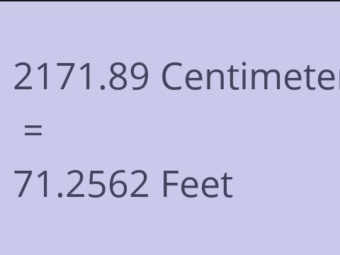 2171.89 CM TO FEET