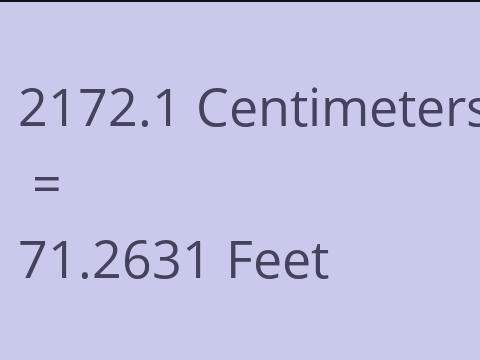 2172.1 CM TO FEET