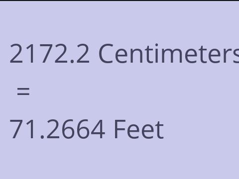 2172.2 CM TO FEET