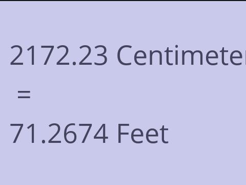 2172.23 CM TO FEET