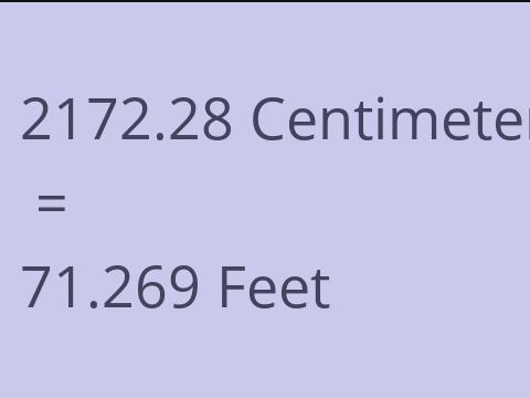 2172.28 CM TO FEET