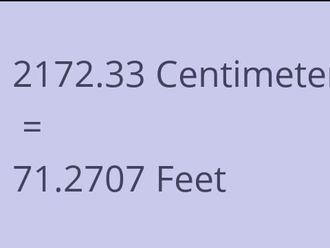 2172.33 CM TO FEET