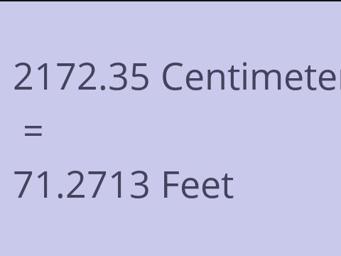 2172.35 CM TO FEET
