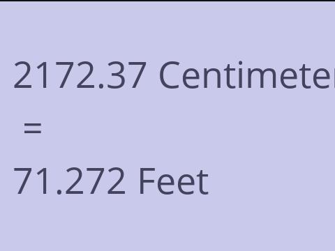 2172.37 CM TO FEET