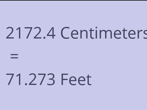 2172.4 CM TO FEET