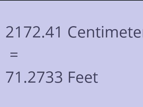 2172.41 CM TO FEET