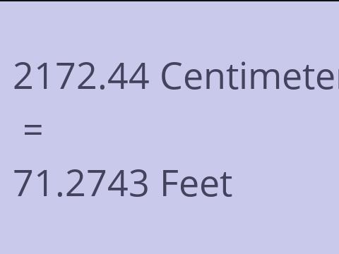 2172.44 CM TO FEET