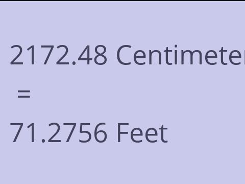 2172.48 CM TO FEET