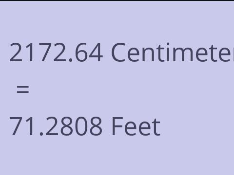 2172.64 CM TO FEET
