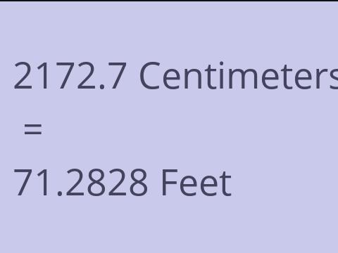 2172.7 CM TO FEET