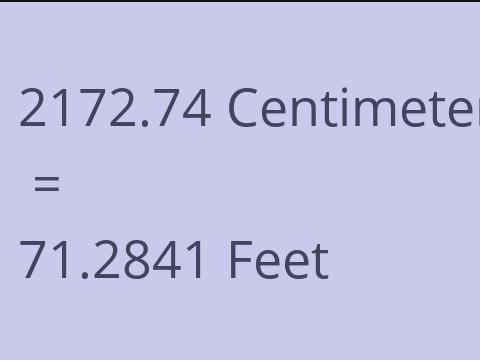 2172.74 CM TO FEET