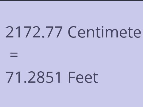 2172.77 CM TO FEET