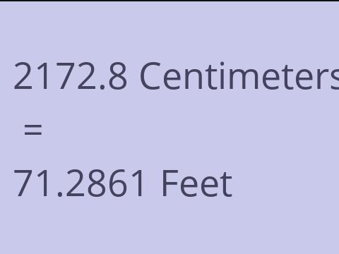 2172.8 CM TO FEET