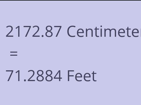 2172.87 CM TO FEET