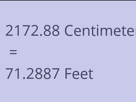 2172.88 CM TO FEET