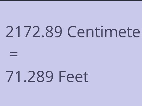2172.89 CM TO FEET