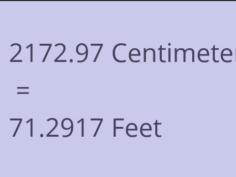 2172.97 CM TO FEET