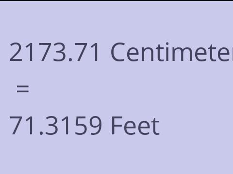 2173.71 CM TO FEET