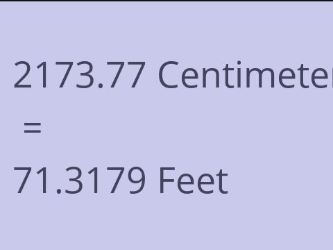 2173.77 CM TO FEET