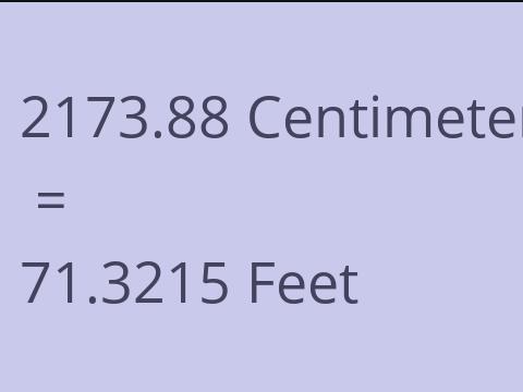 2173.88 CM TO FEET