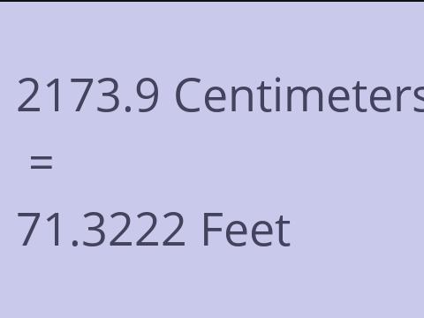 2173.9 CM TO FEET