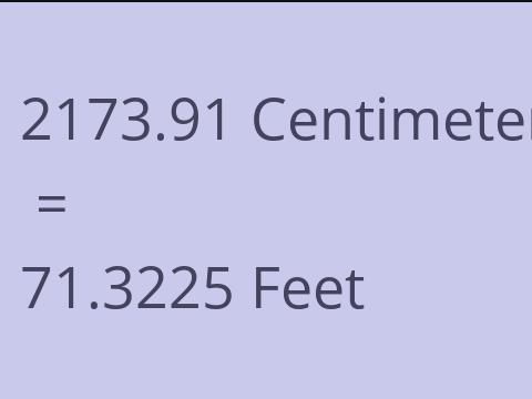 2173.91 CM TO FEET