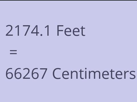 2174.1 FEET TO CM