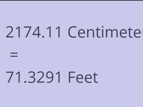 2174.11 CM TO FEET