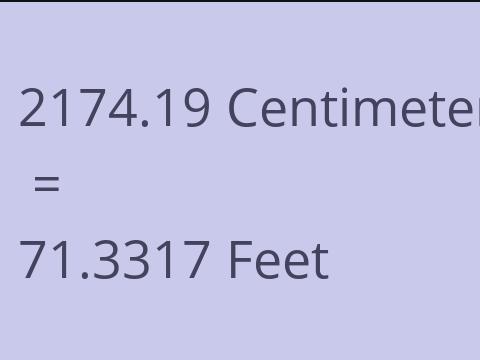 2174.19 CM TO FEET