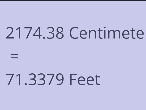 2174.38 CM TO FEET