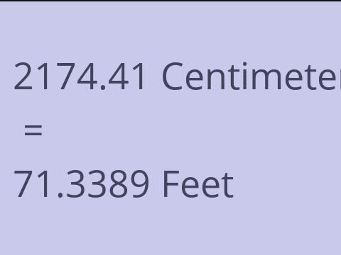 2174.41 CM TO FEET