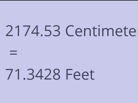 2174.53 CM TO FEET