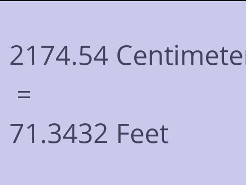 2174.54 CM TO FEET