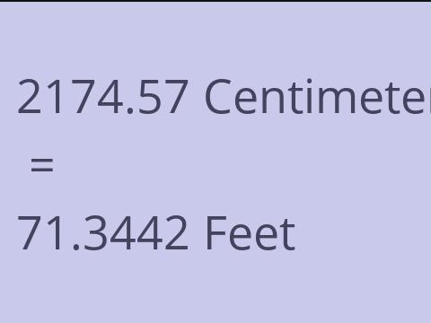 2174.57 CM TO FEET