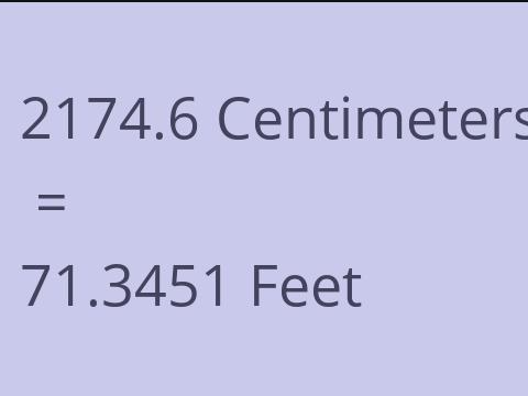 2174.6 CM TO FEET