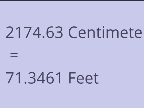 2174.63 CM TO FEET