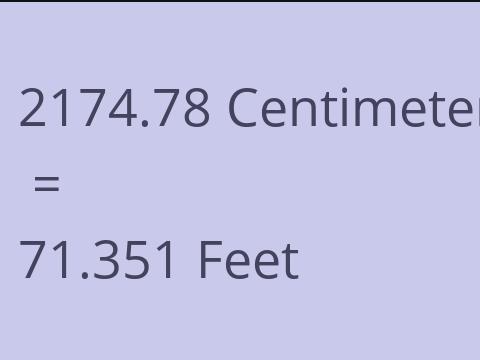 2174.78 CM TO FEET
