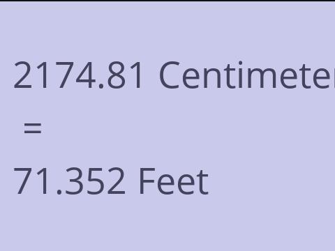 2174.81 CM TO FEET