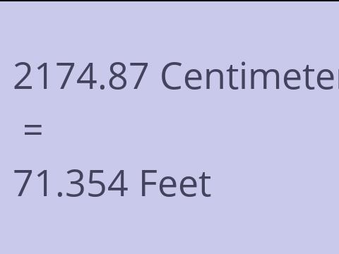 2174.87 CM TO FEET