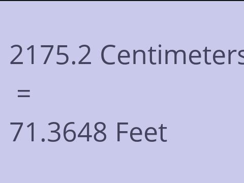 2175.2 CM TO FEET