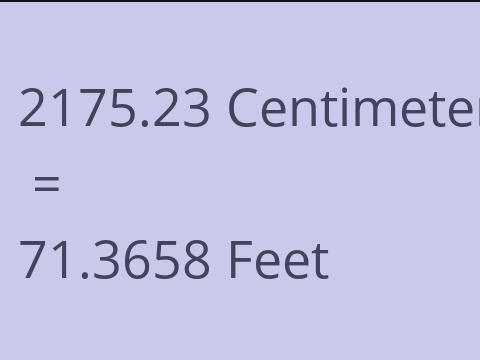 2175.23 CM TO FEET