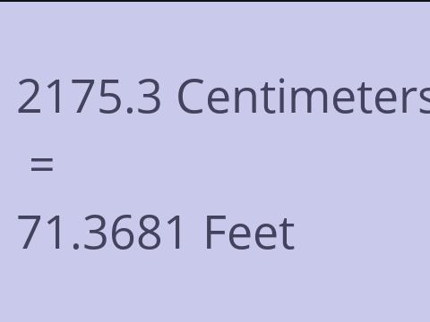 2175.3 CM TO FEET