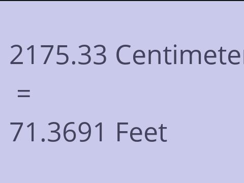 2175.33 CM TO FEET