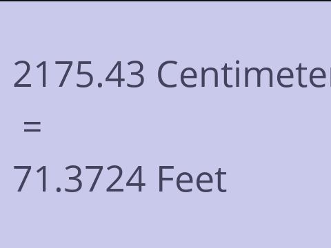 2175.43 CM TO FEET