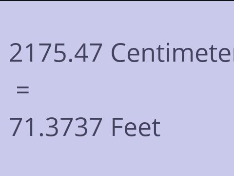 2175.47 CM TO FEET